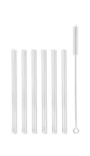 Pozostałe akcesoria barmańskie - Vialli Design Vialli Design Vita Glass 6 Szt Transparentne Słomki Wielorazowe Do Napojów I Drinków Szklane Ze Szczoteczką - miniaturka - grafika 1
