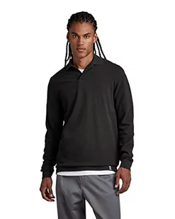G-STAR RAW Męska koszulka polo z długim rękawem, czarna (dk Black D287-6484), M, Czarny (Dk Black D287-6484), M - Koszulki męskie - miniaturka - grafika 1
