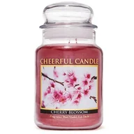Świece - Cheerful Candle duża świeca zapachowa w szklanym słoju 2 knoty 24 oz 680 g - Cherry Blossom - miniaturka - grafika 1
