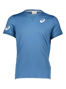 asics Koszulka sportowa w kolorze niebieskim - Koszulki sportowe męskie - miniaturka - grafika 1