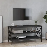 Ławy i stoliki kawowe - vidaXL Szafka pod TV, czarna, 100x40x50 cm, materiał drewnopochodny - miniaturka - grafika 1