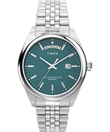 Moda i Uroda OUTLET - Timex Zegarek męski Legacy 41 mm, Srebrny odcień/zielony, Tradycyjny - miniaturka - grafika 1