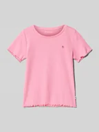 Koszulki dla dziewczynek - T-shirt o kroju regular fit z małym nadrukiem z motywem - miniaturka - grafika 1