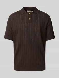 Koszulka polo kroju regular fit z fakturowanym wzorem model ‘KENT LIFE’ - Koszulki męskie - miniaturka - grafika 1