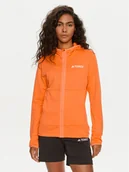 Odzież trekkingowa damska - adidas Bluza techniczna Terrex Xperior Light IQ3729 Pomarańczowy Slim Fit - miniaturka - grafika 1