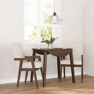 vidaXL Krzesła do jadalni z poduszkami 2 szt. lite drewno gumowe - Krzesła - miniaturka - grafika 1