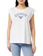 Koszulki i topy damskie - Emporio Armani Underwear Logomania Tank Top Fashion Vest, biały, L, biały, L - miniaturka - grafika 1