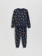 Skarpetki dla dzieci - Reserved - Świąteczna piżama - granatowy - miniaturka - grafika 1
