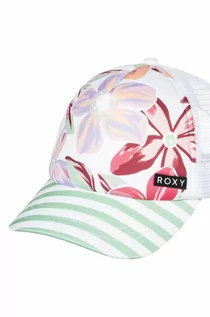 Czapki dla dzieci - Roxy czapka z daszkiem dziecięca kolor biały wzorzysta - grafika 1