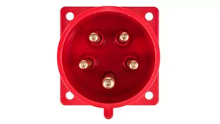 PCE Wtyczka tablicowa 32A 5P 400V czerwona IP44 625-6 625-6 - Gniazdka elektryczne - miniaturka - grafika 1