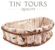 Donice - PÓŁOKRĄGŁA SKRZYNKA Z BRZOZY Z FOLIĄ 53x30x15 cm - miniaturka - grafika 1