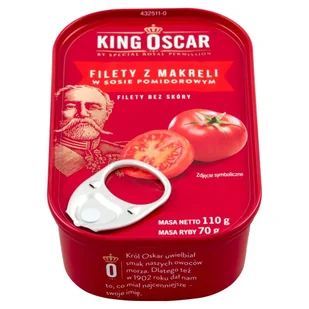 Filety Z Makreli W Sosie Pomidorowym 110G King Oscar - Konserwy i dania rybne - miniaturka - grafika 1