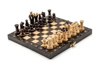 Gry planszowe - Szachy Królewskie mini brązowe/ szachy drewniane/duże figury/ producent - miniaturka - grafika 1