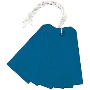 Q-Connect KF01625 zawieszka z tasiemkami 120 x 60 mm 1000 sztuk niebieska - Cenówki - miniaturka - grafika 1