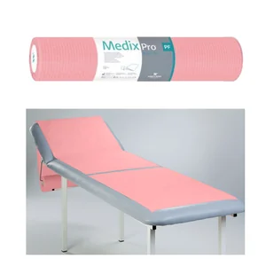 Podkład higieniczny na rolce 50cm x 80cm różowy podfoliowany 54g MedixPro 50szt - Kosmetyczne akcesoria jednorazowe - miniaturka - grafika 1