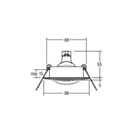 Oprawy, klosze i abażury - BRUMBERG Reflektor wpuszczany LED Seven-R, 3000 K, biały matowy, aluminium - miniaturka - grafika 1