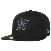 Czapki i chusty sportowe męskie - Czapka 59Fifty Perf Emea Marlins by New Era, czarny, 7 5/8 (60,6 cm) - miniaturka - grafika 1