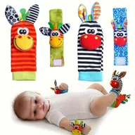 Zabawki sensoryczne - Skarpetki Sensoryczne + Grzechotki dla Niemowląt Rozwój Zmysłów - miniaturka - grafika 1