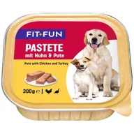 Mokra karma dla psów - FIT+FUN Pasztet z indykiem i kurczakiem 9x300 g - miniaturka - grafika 1