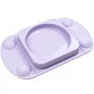 Miseczki i talerzyki dla dzieci - EASYTOTS EASYTOTS - Easytots  -  Easymat Mini Max 2in1 Silikonowy Talerzyk z Podkładką  -  Lunchbox Lilac - miniaturka - grafika 1
