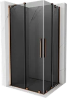 Kabiny prysznicowe - Mexen Velar Duo kabina prysznicowa rozsuwana 100x90 cm, grafit, różowe złoto - 871-100-090-42-60 - miniaturka - grafika 1