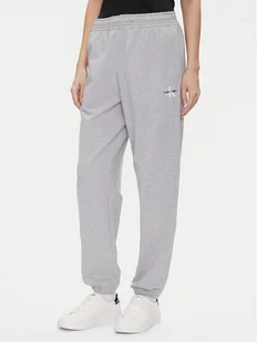 Calvin Klein Jeans Spodnie dresowe Monologo LV047B235G Szary Regular Fit - Spodnie sportowe damskie - miniaturka - grafika 1