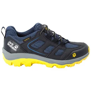 Jack Wolfskin Vojo Texapore Low K dziecięce buty trekkingowe, uniseks, Dark Blue Yellow, 28 EU - Buty dla chłopców - miniaturka - grafika 1