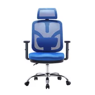 Fotele i krzesła biurowe - Fotel ergonomiczny ANGEL biurowy obrotowy jOkasta Niebieska - miniaturka - grafika 1