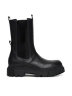 Buty dla chłopców - Elisabetta Franchi Botki Chelsea Boot F4A5-E0416-1251 D Czarny - miniaturka - grafika 1