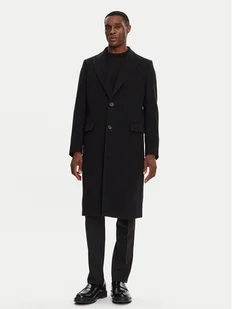 Dolce&Gabbana Płaszcz wełniany G036IT HUMJ2 Czarny Regular Fit - Płaszcze męskie - miniaturka - grafika 1