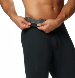 Męskie legginsy termoaktywne Columbia Omni-Heat Midweight Baselayer Tights - czarne - COLUMBIA - Spodnie sportowe męskie - miniaturka - grafika 1