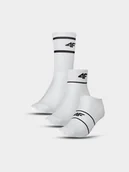 Skarpetki męskie - 4F Skarpety casual (3-pack) uniseks - białe 43-46 - miniaturka - grafika 1