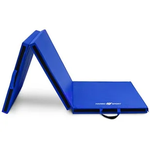 Marbo Sport Materac gimnastyczny składany średnio twardy z rzepami 180 x 60 x 5 cm niebieski - 1009119 - Maty do ćwiczeń - miniaturka - grafika 1