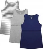 Piżamy ciążowe - Koszula do karmienia Ciążowa Elastyczna Letnia Zestaw 3 szt Rozmiar S - miniaturka - grafika 1