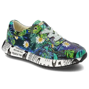 Zielone Sneakersy Laura Vita Stylowe Obuwie Damskie - Sneakersy damskie - miniaturka - grafika 1