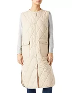 Kamizelki damskie - s.Oliver Damska kamizelka bez rękawów Loose Fit, beżowy, 42 - miniaturka - grafika 1