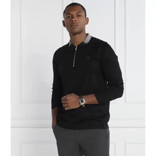 Karl Lagerfeld Polo LS | Regular Fit - Koszule męskie - miniaturka - grafika 1