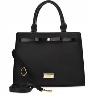 Elegancka Torebka Monnari Shopper Sztywny Duży Kuferek Klasyczna Torba - Torebki damskie - miniaturka - grafika 1
