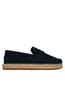 Espadryle męskie - Tommy Hilfiger Espadryle Flexible Hilfiger Sde Espadrille FM0FM05794 Granatowy - miniaturka - grafika 1