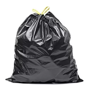 Worki na śmieci z taśmą ściągającą czarne LDPE, 120 l, 10 szt. - Worki na śmieci - miniaturka - grafika 1