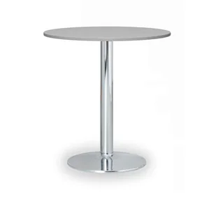B2B Partner Stolik wysoki Filip II, średnica 800 mm, chromowana podstawa, płyta szara 423206 - Stoły i stoliki do biura - miniaturka - grafika 1