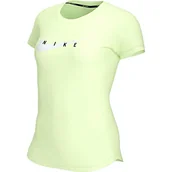 Koszulki i topy damskie - Nike Damska koszulka W Nk Swoosh Run Top Ss Bright Mango/Reflective Silv M - miniaturka - grafika 1