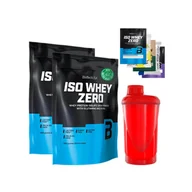Odżywki białkowe - Zestaw BioTech USA Iso Whey Zero - 2x500g + prezenty - miniaturka - grafika 1
