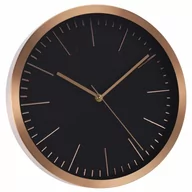 Zegary - Zegar ścienny aluminiowy złoty czarny 30 cm kod: O-569657-C - miniaturka - grafika 1