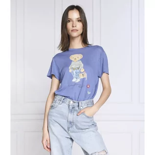 Koszulki i topy damskie - POLO RALPH LAUREN Lniany t-shirt | Regular Fit - grafika 1