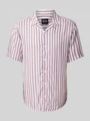 Koszule męskie - Koszula casualowa z wiskozy z kołnierzem z połami model ‘WAYNE’ - miniaturka - grafika 1