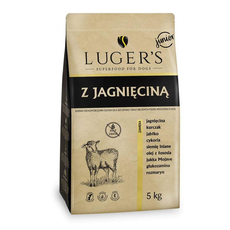 Lugers Sucha karma dla psa junior z jagnięciną worek 5 kg