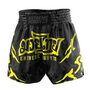 Spodenki Muay Thai męskie EXTREME HOBBY BLACK PANTHER - Kimona, stroje i obuwie - miniaturka - grafika 1