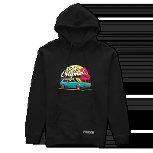 Czarna bluza z kapturem VW Golf mk1-M - Odzież do sportów motorowych - miniaturka - grafika 1