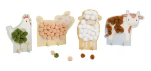 Little Dutch Karty Z Pomponami Little Farm 125667 - Zabawki interaktywne dla dzieci - miniaturka - grafika 1